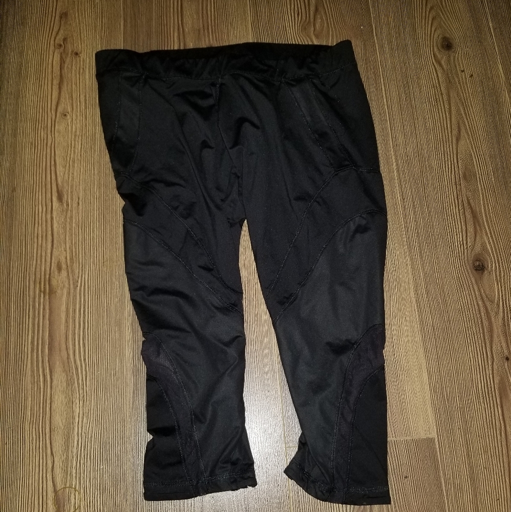 Adidas By Stella Mccartney Black 3/4 Leggings M